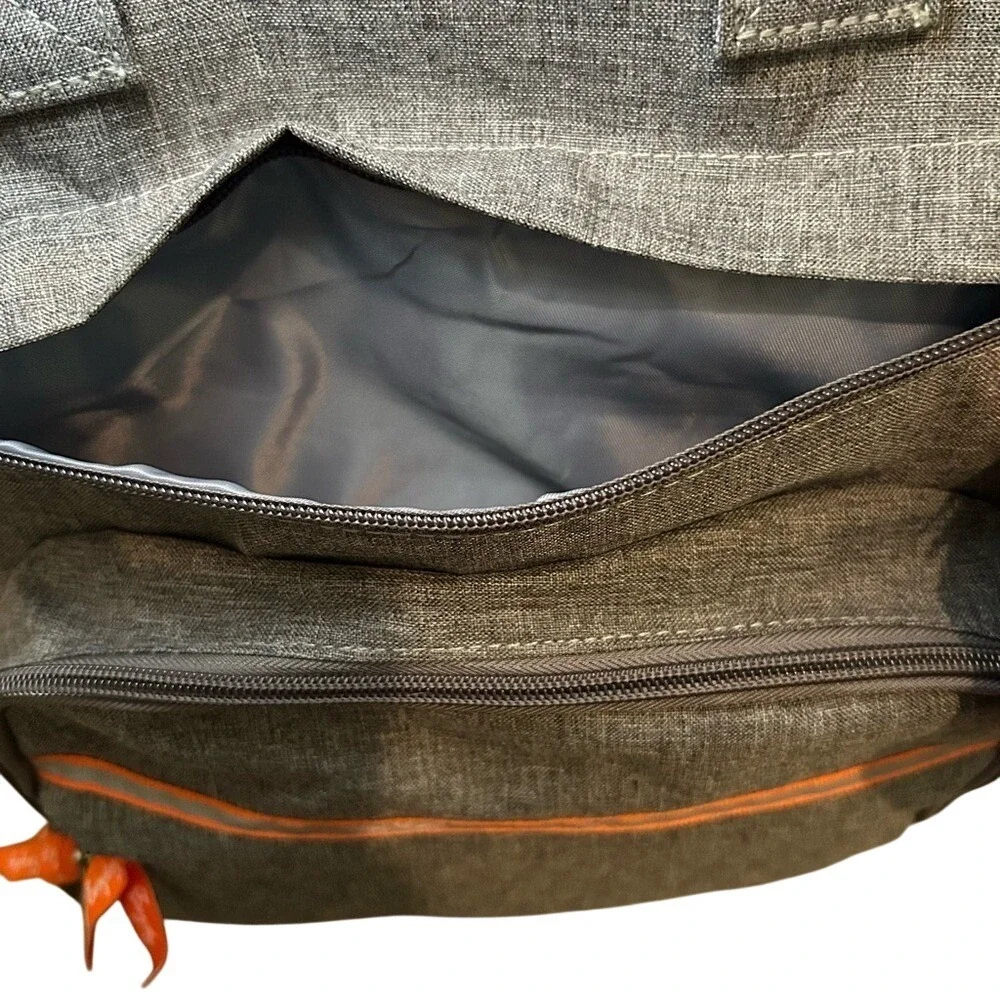 AOMAY‎ Gray Diaper Backpack with Multiple Pockets and Storage